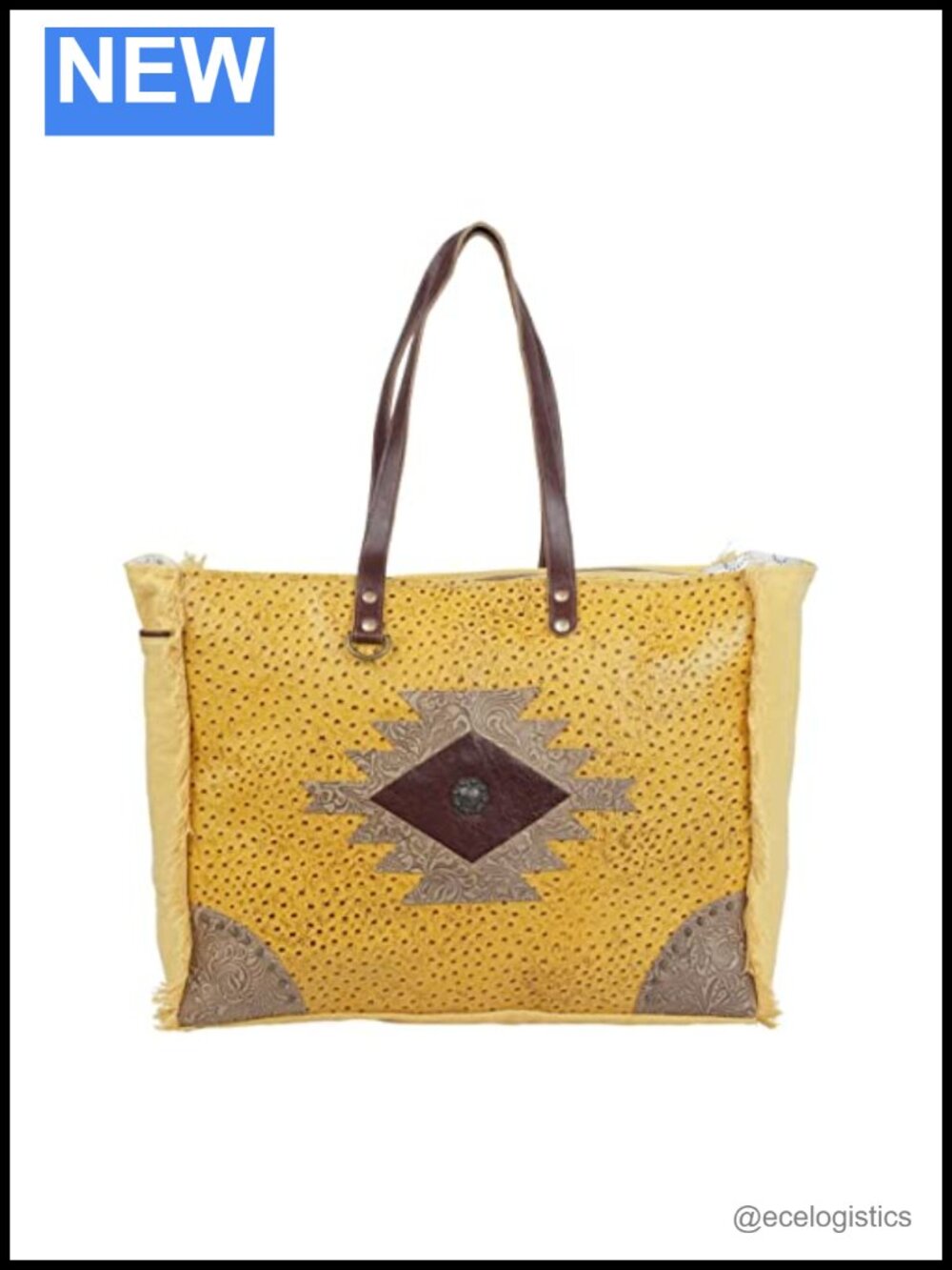 Myra Suramya Canvas & Leather Shoulder Bag - Spacious, Lightweight Accessory